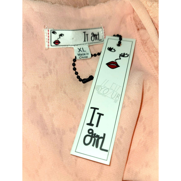 NWT IT Girl Lace Flowing Strappy Layered Halter Top - Size XL - Picture 7 of 9